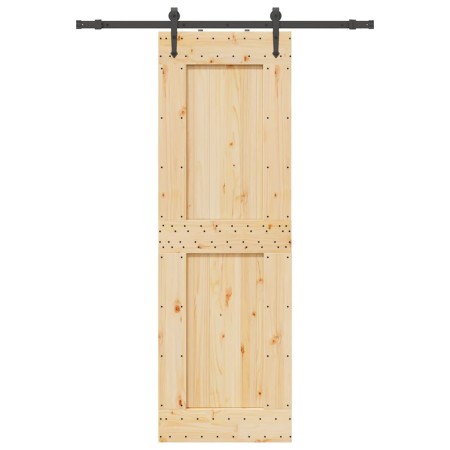 Puerta corredera con herrajes madera maciza de pino 70x210 cm de , Puertas - Ref: Foro24-3332736, Precio: 174,42 €, Descuento: %