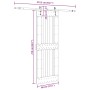 Puerta corredera con herrajes madera maciza de pino 80x210 cm de , Puertas - Ref: Foro24-3332743, Precio: 211,99 €, Descuento: %