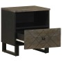 Mesitas de noche 2 uds madera maciza de mango negro 40x33x46 cm de , Mesitas de noche - Ref: Foro24-4017691, Precio: 112,18 €...