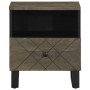 Mesitas de noche 2 uds madera maciza de mango negro 40x33x46 cm de , Mesitas de noche - Ref: Foro24-4017691, Precio: 112,18 €...
