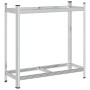 Estantería de neumáticos 2 niveles acero plateado 110x40x109 cm de , Estanterías industriales - Ref: Foro24-4016966, Precio: ...