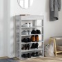 Mueble zapatero madera de ingeniería gris Sonoma 60x30x98 cm de , Zapateros y organizadores de calzado - Ref: Foro24-859928, ...
