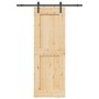 Puerta corredera con herrajes madera maciza de pino 80x210 cm de , Puertas - Ref: Foro24-3332701, Precio: 200,93 €, Descuento: %