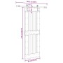 Puerta corredera con herrajes madera maciza de pino 80x210 cm de , Puertas - Ref: Foro24-3332701, Precio: 200,93 €, Descuento: %