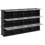 Estantería de cubos con 12 compartimentos y puertas PP negro de , Zapateros y organizadores de calzado - Ref: Foro24-4019578,...