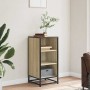 Aparador madera ingeniería y metal roble Sonoma 35,5x35x76 cm de , Aparadores - Ref: Foro24-848950, Precio: 53,09 €, Descuent...