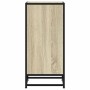 Aparador madera ingeniería y metal roble Sonoma 35,5x35x76 cm de , Aparadores - Ref: Foro24-848950, Precio: 53,09 €, Descuent...
