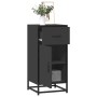 Aparador de madera de ingeniería y metal negro 35,5x35x76 cm de , Aparadores - Ref: Foro24-848959, Precio: 71,51 €, Descuento: %