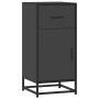 Aparador de madera de ingeniería y metal negro 35,5x35x76 cm de , Aparadores - Ref: Foro24-848959, Precio: 71,51 €, Descuento: %