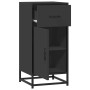 Aparador de madera de ingeniería y metal negro 35,5x35x76 cm de , Aparadores - Ref: Foro24-848959, Precio: 71,51 €, Descuento: %