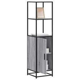 Aparador alto madera ingeniería metal gris sonoma 35,5x35x13 cm de , Aparadores - Ref: Foro24-849047, Precio: 79,01 €, Descue...