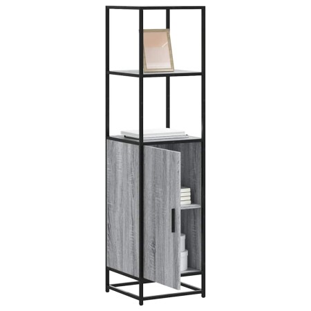 Aparador alto madera ingeniería metal gris sonoma 35,5x35x13 cm de , Aparadores - Ref: Foro24-849047, Precio: 79,01 €, Descue...