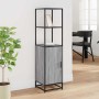 Aparador alto madera ingeniería metal gris sonoma 35,5x35x13 cm de , Aparadores - Ref: Foro24-849047, Precio: 79,01 €, Descue...