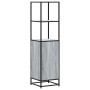 Aparador alto madera ingeniería metal gris sonoma 35,5x35x13 cm de , Aparadores - Ref: Foro24-849047, Precio: 79,01 €, Descue...