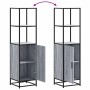 Aparador alto madera ingeniería metal gris sonoma 35,5x35x13 cm de , Aparadores - Ref: Foro24-849047, Precio: 79,01 €, Descue...