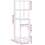 Aparador alto madera ingeniería metal gris sonoma 35,5x35x13 cm de , Aparadores - Ref: Foro24-849047, Precio: 79,01 €, Descue...