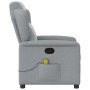 Sillón reclinable de masaje de tela gris claro de , Sillones - Ref: Foro24-4015586, Precio: 191,99 €, Descuento: %