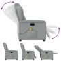 Sillón reclinable de masaje de tela gris claro de , Sillones - Ref: Foro24-4015586, Precio: 191,99 €, Descuento: %