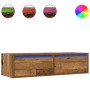 Mueble de TV con luces LED envejecida 100X35,5x25 cm de , Muebles TV - Ref: Foro24-860245, Precio: 83,03 €, Descuento: %