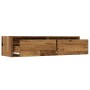 Mueble de TV con luces LED envejecida 100X35,5x25 cm de , Muebles TV - Ref: Foro24-860245, Precio: 83,03 €, Descuento: %