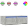 Mueble de TV con luces LED gris hormigón 75x35,5x25 cm de , Muebles TV - Ref: Foro24-860232, Precio: 67,03 €, Descuento: %