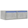 Mueble de TV con luces LED gris hormigón 75x35,5x25 cm de , Muebles TV - Ref: Foro24-860232, Precio: 67,03 €, Descuento: %