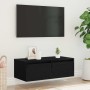 Mueble de TV con luces LED roble negro 75x35,5x25 cm de , Muebles TV - Ref: Foro24-860230, Precio: 73,06 €, Descuento: %