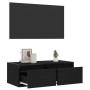 Mueble de TV con luces LED roble negro 75x35,5x25 cm de , Muebles TV - Ref: Foro24-860230, Precio: 73,06 €, Descuento: %