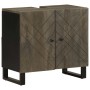 Conjunto de muebles de baño 2 piezas madera maciza mango negro de , Muebles de baño - Ref: Foro24-3310000, Precio: 136,34 €, ...