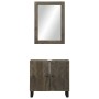 Conjunto de muebles de baño 2 piezas madera maciza mango negro de , Muebles de baño - Ref: Foro24-3310000, Precio: 136,34 €, ...