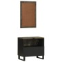 Conjunto de muebles de baño 2 piezas madera maciza mango negro de , Muebles de baño - Ref: Foro24-3310000, Precio: 136,34 €, ...