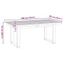 Mesa de comedor "NOAIN" patas U madera maciza pino 180x90x75 cm de , Mesas de cocina y de comedor - Ref: Foro24-3328259, Prec...