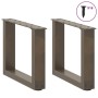 Patas de mesa centro forma U 2uds acero natural 30x(30-31) cm de , Patas para mesas - Ref: Foro24-4013131, Precio: 41,89 €, D...