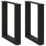 Patas de mesa de centro forma U 2uds acero negro 38x(42-43) cm de , Patas para mesas - Ref: Foro24-4013152, Precio: 52,94 €, ...