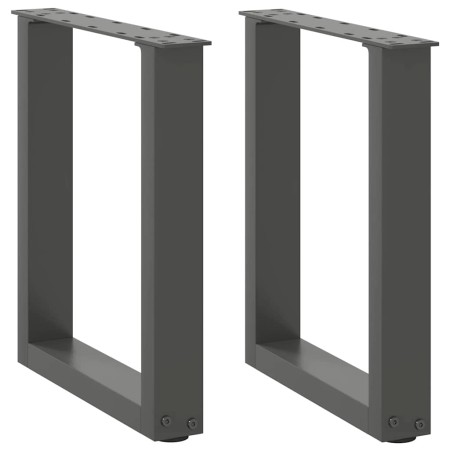 Patas para mesa de centro en forma de U 2 uds antracita acero de , Patas para mesas - Ref: Foro24-4013150, Precio: 52,53 €, D...