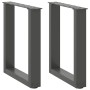 Patas para mesa de centro en forma de U 2 uds antracita acero de , Patas para mesas - Ref: Foro24-4013150, Precio: 52,53 €, D...