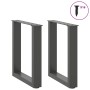 Patas para mesa de centro en forma de U 2 uds antracita acero de , Patas para mesas - Ref: Foro24-4013150, Precio: 52,53 €, D...