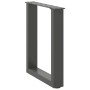 Patas para mesa de centro en forma de U 2 uds antracita acero de , Patas para mesas - Ref: Foro24-4013150, Precio: 52,53 €, D...