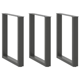 Patas mesa centro forma U 3 uds antracita 70x(72-73) cm acero de , Patas para mesas - Ref: Foro24-4013202, Precio: 119,72 €, ...