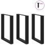 Patas para mesa centro forma U 3 uds acero negro 70x(72-73) cm de , Patas para mesas - Ref: Foro24-4013200, Precio: 107,58 €,...