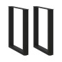 Patas para mesa centro forma U 2 uds acero negro 70x(72-73) cm de , Patas para mesas - Ref: Foro24-4013184, Precio: 81,17 €, ...