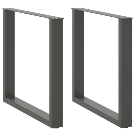 Patas mesa centro forma U 2uds antracita 80x(72-73)cm acero de , Patas para mesas - Ref: Foro24-4013190, Precio: 90,25 €, Des...