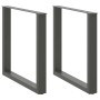 Patas mesa centro forma U 2uds antracita 80x(72-73)cm acero de , Patas para mesas - Ref: Foro24-4013190, Precio: 90,25 €, Des...