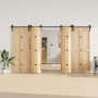 Kit de herrajes para puertas correderas acero negro 366 cm de , Artículos para puertas - Ref: Foro24-3295803, Precio: 184,97 ...