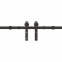 Kit de herrajes para puertas correderas acero negro 366 cm de , Artículos para puertas - Ref: Foro24-3295803, Precio: 184,97 ...