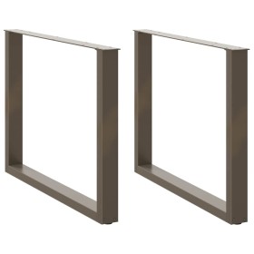 Patas mesa comedor forma U 2uds acero natural 100x(72-73) cm de , Patas para mesas - Ref: Foro24-4013199, Precio: 101,58 €, D...