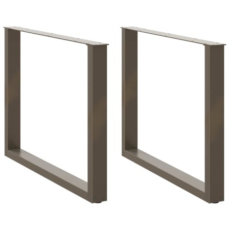 Patas mesa comedor forma U 2uds acero natural 100x(72-73) cm de , Patas para mesas - Ref: Foro24-4013199, Precio: 101,58 €, D...