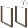 Patas mesa comedor forma U 2uds acero natural 100x(72-73) cm de , Patas para mesas - Ref: Foro24-4013199, Precio: 101,58 €, D...