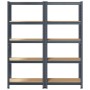 Estante almacenaje 5 niveles 2 uds acero y madera contrachapada de , Estanterías industriales - Ref: Foro24-3307588, Precio: ...