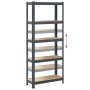 Estante almacenaje 5 niveles 2 uds acero y madera contrachapada de , Estanterías industriales - Ref: Foro24-3307588, Precio: ...